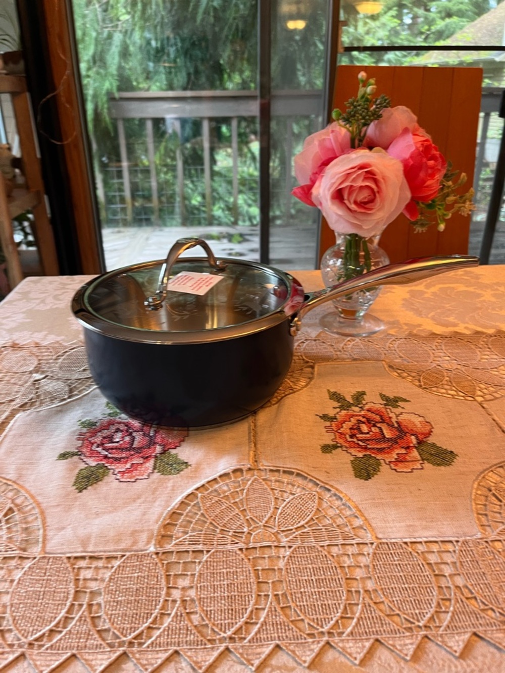 Blue Princess House   Saucepan with Glass Lid